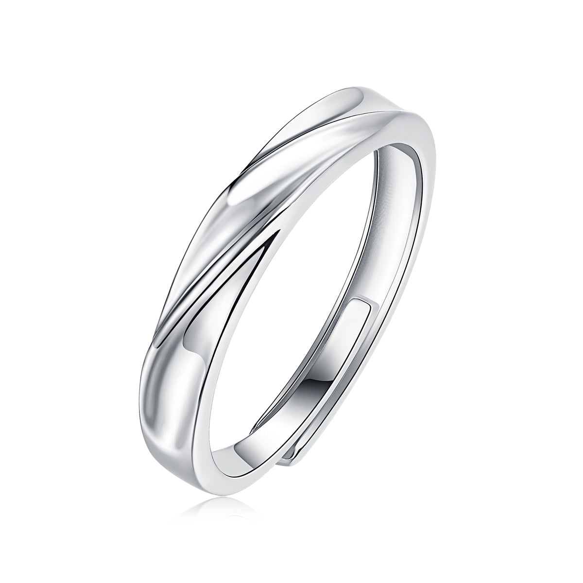 Sleek Harmony Sterling Silver 925 Moissanite Matching Rings