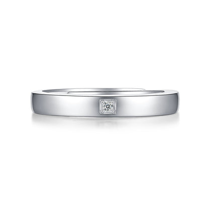 Sweet Union Sterling Silver 925 Moissanite Matching Rings