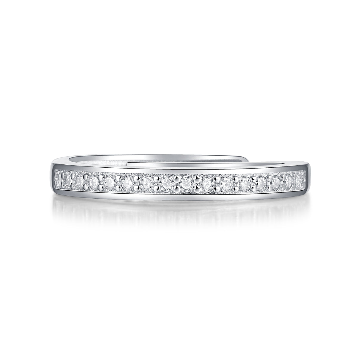 Sweet Union Sterling Silver 925 Moissanite Matching Rings