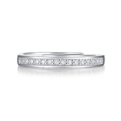 Sweet Union Sterling Silver 925 Moissanite Matching Rings