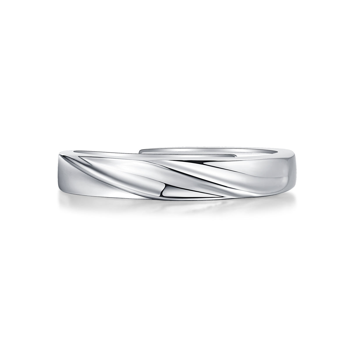 Sleek Harmony Sterling Silver 925 Moissanite Matching Rings