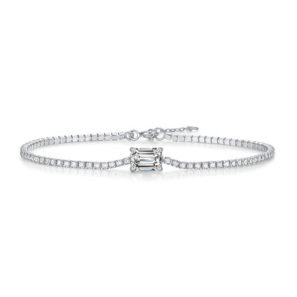 Sterling Silver 925 Bracelet with 1CT Moissanite