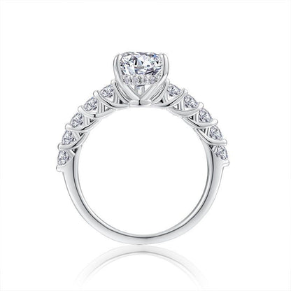 Graceful Pear 1CT Pear - Shaped Moissanite Solitaire Ring in Sterling Silver 925