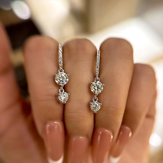 Classic Sparkling 0.8Ct Women's Stud Earrings