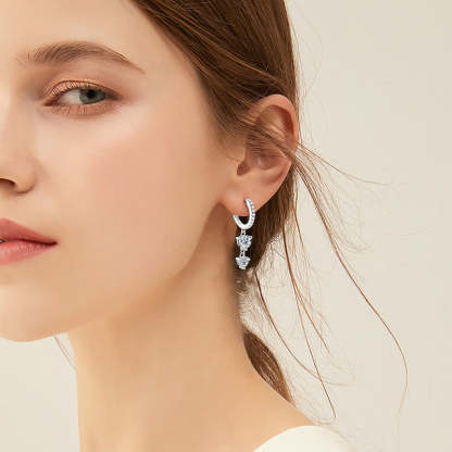 Classic Sparkling 0.8Ct Women's Stud Earrings