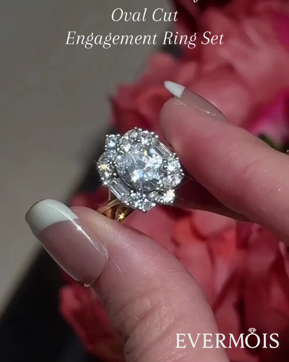Enchanted Oval 2.0 Carat Oval Cut Engagement Ring in Sterling Silver