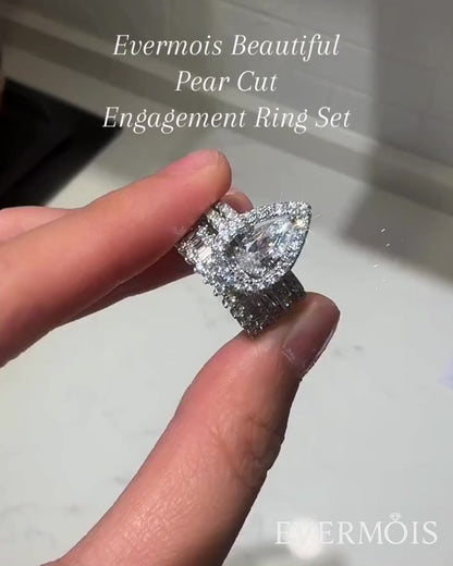 Stunning Marquise 1.5 Carat 3 - Piece Wedding Set in Sterling Silver